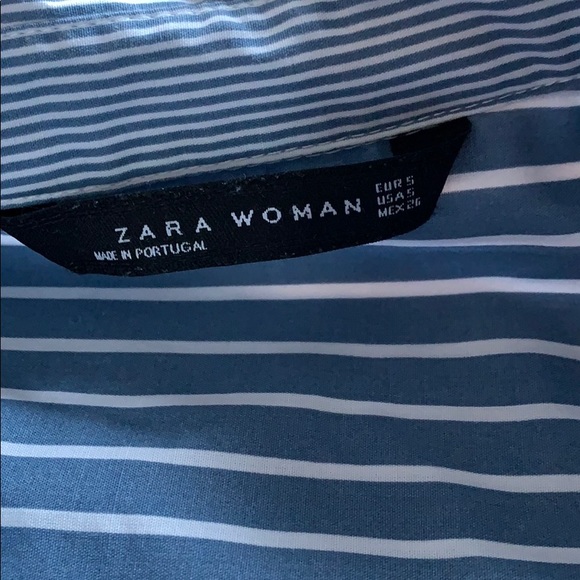 Zara Woman blue stripped button down - Picture 2 of 2